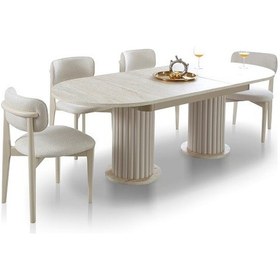 Resim Hisar 6lı Sandalye Bej 