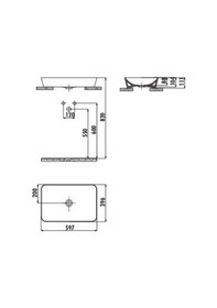Resim Creavit Ultra 60 CM Tezgah Üstü Lavabo-Basalt Mat Ul060.20000 Lacivert 