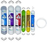 Resim Pemax Water Solutions Kapalı Kasa Su Arıtma Cihazlarına Uygun STD 6'lı Mebransız Alkali -Mineral -Tatlandırıcı Set 