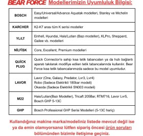 Resim Robeve Bear Force Foam Lance Köpük Yapıcı Aparat 1l Köpük Aparatı Basınçlı Yıkama Makineleri Için Köpük Aparatı Çift Nozzle Ile Birlikte Foam Canon 