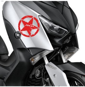 Resim Deeb Army Yamaha Xmax Yıldız Sticker Etiket Mat Kırmızı 2 Adet 