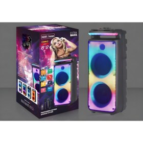 Resim joyplus NDR-X898 8''x2 İNÇ 40 W OUTPUT POWER PARTİ ORGANİZASYON DÜĞÜN ETKİNLİK İKİ ADET MİKRAFON KUMANDA 