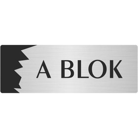 Resim Özarslan Dizayn A Blok Metal Departman Kapı İsimliği, Yönlendirme levhası 7X20 Cm Gümüş Renk 