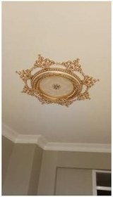 Resim Decogold 60 Cm Oval Bronz Saray Tavan Göbek krem 60 x 60 