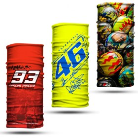 Resim Dair Aksesuar 3'lü Set Boyunluk Bandana Outdoor Balaklava Yüz Maskesi Kafa Bandı 