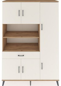 Resim Hyperion Dolap 10 Raflı Tek Çekmeceli 6 Kapaklı 132x44x195 Çam-aytaşı/aytaşı Aytası/aytası 