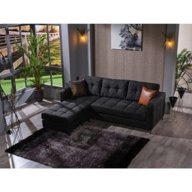 Resim Tutku Yatak Malaga Köşe Takımı (Antrasit) 