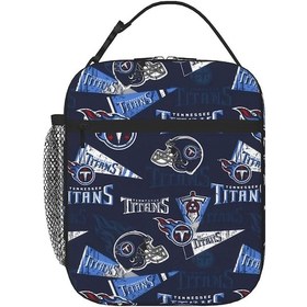 Resim Nfl Futbol Takımı Logolu Öğle Yemeği Çantası, Yalıtımlı Öğle Yemeği Kutusu Yeniden Kullanılabilir Soğutucu Çanta Termal Bento Tote Siyah Çok Renkli 