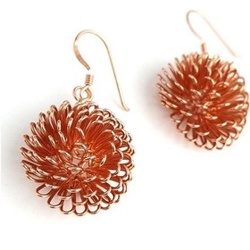 Resim 925 Ayar Gümüş Rose Tasarım Küpe 