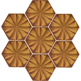 Resim Armada Çini 15x17 Cm Çiçekli KaramelAltıgen Seramik 