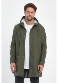 Resim T Rain Pu Raincoat M Beden Haki Erkek Yağmurluk Haki 
