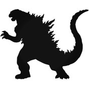 Resim Kıvırcıkyoga Godzilla Oto Motor Laptop Duvar Folyo Sticker 15x10 Cm 