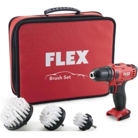 Resim Flex Pasta Cila Vidalama ve Temizlik Fırça Seti - PXE80 Mini Polisaj, Dd 2g Şarjlı Matkap,3lü Fırça 