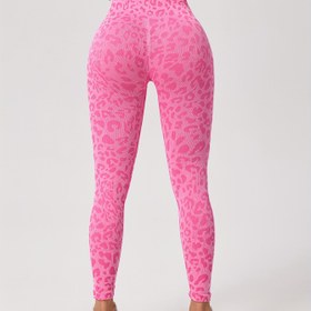 Resim Kadınlar İçin Yüksek Bel Yoga Pantolonları - Görünmez, Karın Kontrollü ve Dört Yönlü Esneklikli Spor Taytları, Sıkıştırma Fit ile Gym, Koşu, Yoga için Siyah/Gri Leopar Desen (Elde Yıkanabilir), Şık Fitness Giyim, Rahat Kesim 