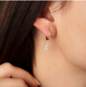 Resim Sembol Gold Sallantılı Altın Damla Küpe 14K Gold 