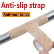 Resim Kemikli ve Kolu Korumak İçin Kaymaz Fitness Tutma Bandı - Teri Emici, El Koruyucu Kayış, Kaymayı ve Sızdırmayı Önlemek İçin Dokulu Yüzey 