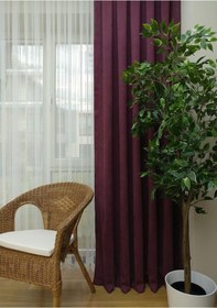 Resim Evdepo Home Mürdüm Fon Perde Tek Kanat (539799897) Mürdüm 