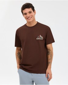 Resim Skechers M Graphic Tee T-shirt Erkek Kahverengi Tshirt S2610059-2210 