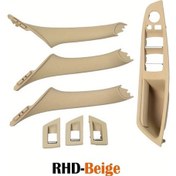 Resim Xuweiwei Rhd Beige 7pcs Lhd Bmw 5 Serisi F10 F11 Kapı İç Kolçak Seti Siyah Kahverengi 