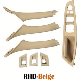 Resim Xuweiwei Rhd Beige 7pcs Lhd Bmw 5 Serisi F10 F11 Kapı İç Kolçak Seti Siyah Kahverengi 