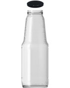 Resim Afracam Meyve Suyu, Limonata Şişesi Şeffaf 1000 Ml Metal Kapaklı 