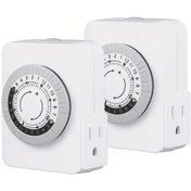 Resim Willowhaven 2 Paket Mekanik Zamanlayıcı 24 Saat Dijital Priz Zamanlayıcı Dayanıklı 