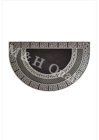 Resim Dış Kapı Önü Paspası Ovalgümüş Renk Kaymaz Taban 