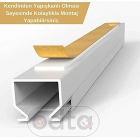 Resim 4 Metre (25X16) | Kendinden Yapışkanlı Kablo Kanalı | 4m (10 Adet x 40CM) | Kablo Gizleyici 