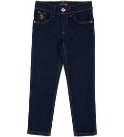 Resim U.S. Polo Assn. Kız Çocuk Koyu Mavi Slim Fit Jean Pantolon 50317873-DN0023 
