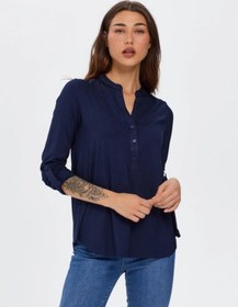 Resim Faik Sönmez Kadın Uzun Kollu T-shirt B00015 Lacivert 