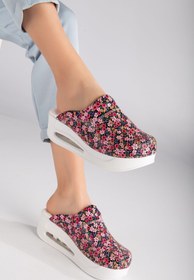 Resim Zenith Sabo Air Taban Ortopedik Terlik Doktor Hemşire Hastane Aşçı Terliği Kırmızı Çiçekli 