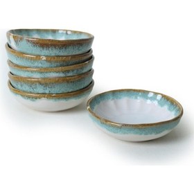 Resim Keramika Turkuaz Wave Sirius Çerezlik / Sosluk 12 Cm 6 Adet Q81 