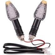 Resim 1 Çift 12v Motosiklet Led Dönüş Sinyal Lambası Motosiklet Mini Gö 