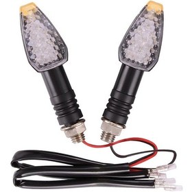Resim 1 Çift 12v Motosiklet Led Dönüş Sinyal Lambası Motosiklet Mini Gö 