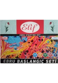 Resim Hazır Ebru Seti Ebru Sanatı Eğitim Seti 6 Renk 20Ml Ebru Boyası N11.28 