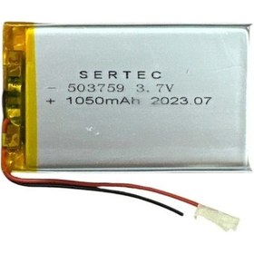 Resim 503759 3.7v 1050 Mah Li-polymer Pil Devreli/1.5a 
