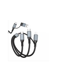 Resim Go Des Gd-uc806 Hızlı Şarj Kablosu 3in2 Lightning Type-c Type-c 100w 1m Gri 