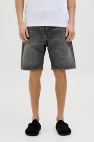 Resim Jack & Jones Erkek Jjıtony Rahat Kesim Jean Şort 12269533 Siyah 