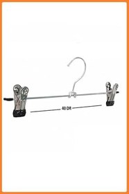 Resim EZMK Ev Gereçleri Mandallı Metal Pantolon & Etek Askısı Gümüş Renk (20 Adet) 
