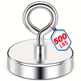 Resim Super Güçlü Neodimyum Mıknatıs - Ağır Hizmet Tipi Duvara Monte Metal Mıknatıs, Geçmeli Cıvatalarla, Balıkçılık Ekipmanları ve Metal Eşyaların Güvenli Çıkarılması için Korozyona Dirençli Kaplama Tasarım, Şık Duvar Montajı 