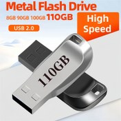 Resim Moda Yüksek Hızlı Metal USB 2.0 Flash Sürücü - PC, Dizüstü Bilgisayarlar ve Tabletler İçin Dayanıklı Kalem Sürücü, 8GB 90GB 100GB 110GB'de Mevcut Güvenli Veri Depolama 