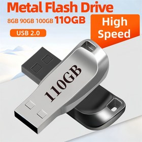 Resim Moda Yüksek Hızlı Metal USB 2.0 Flash Sürücü - PC, Dizüstü Bilgisayarlar ve Tabletler İçin Dayanıklı Kalem Sürücü, 8GB 90GB 100GB 110GB'de Mevcut Güvenli Veri Depolama 
