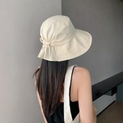 Resim Moda Katı Renk Geniş Kenar Balıkçı Şapka, Solunabilir, Hafif, El Yıkama veya Profesyonel Kuru Temizleme, Çizgili, Kadınlar, Plaj, Outdoor 