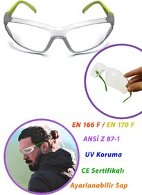 Resim GLASWEN Bisiklet Gözlüğü Motorcu Rüzgar Koruyucu Ayarlanabilir Saplı Uv Koruyuculu Şeffaf Gözlük 