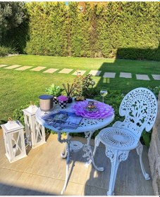 Resim Aluminyumdokumcu Osmanlı Sandalye Masa Beyaz 