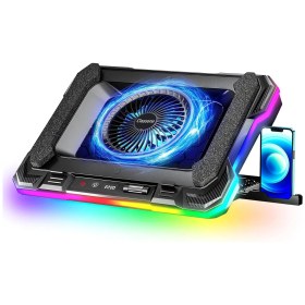 Resim Braventa Collection GT100 Laptop Sogutucu 2200RPM, Rgb Işıklı, LED Display Notebook Soğutucu Stand 