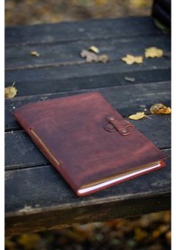 Resim Kişiye İsme Özel Hakiki Deri A5 Defter / Ajanda Rose 