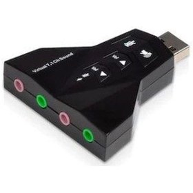 Resim 7.1 Virtual Sound 3D USB Ses Kartı Sound Card Laptop - Desktop 