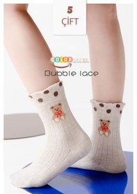 Resim Color Socks 5 Çift Bear Desenli Kız Çocuk Çorap Seti Extra Soft Çok Renkli 