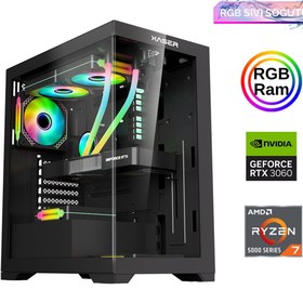 Resim Xsr859 Ryzen 7 5700X 16GB RAM 512GB M.2 NVMe SSD 12GB RTX3060 Sıvı Soğutma FreeDOS Oyun Bilgisayarı 